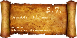 Srankó Tímea névjegykártya